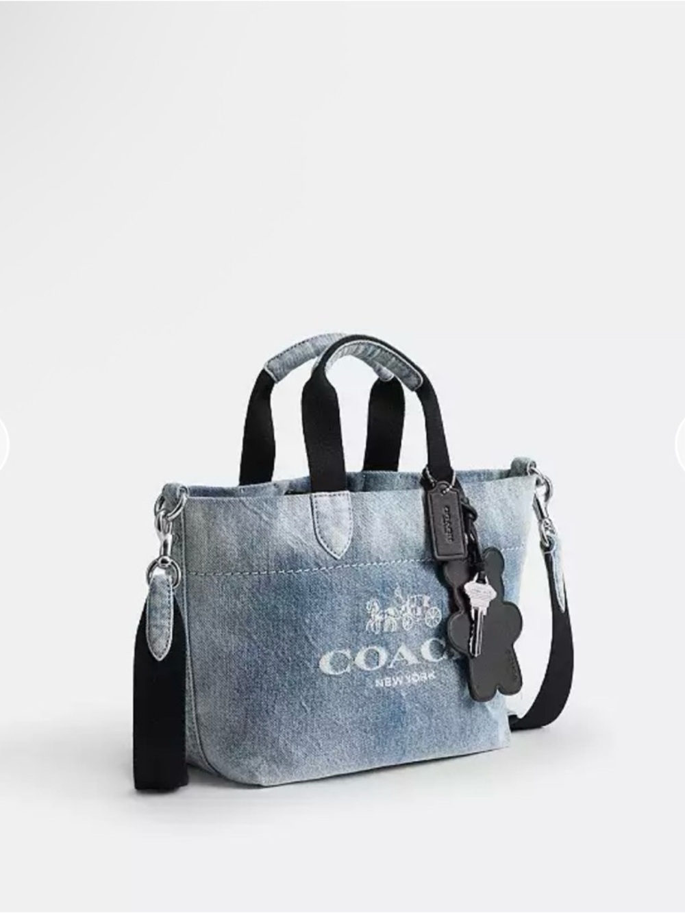 Coach Denim mini tour tote bag. - Picture 2 of 6